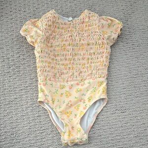 Floral Kids One Piece Swimsuit